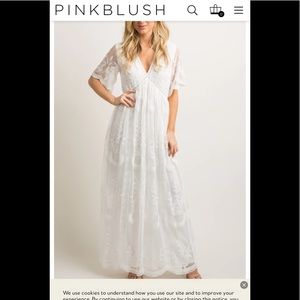 Pink blush maternity dress